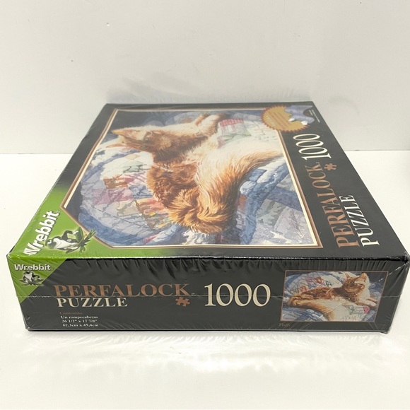 Wrebbit Perfalock “Fluffy on Quilt” 1000 pc Puzzle - Picture 14 of 16